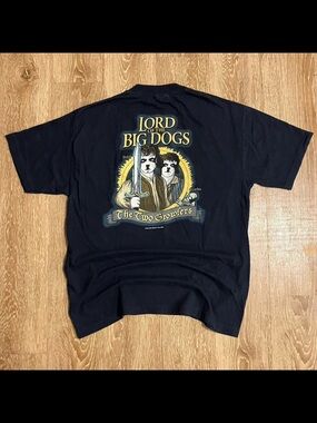 Vintage Big Dogs Shirt Mens Large Blue Lord Of The Big Dogs Two Growlers